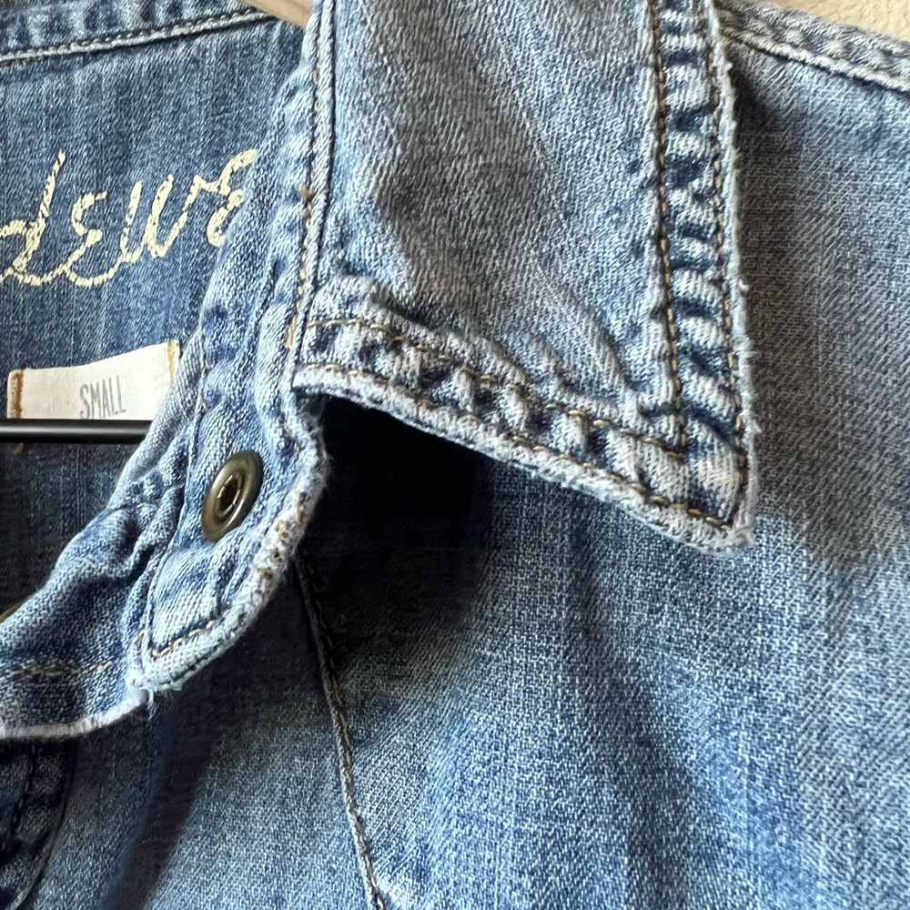 Madewell western denim button down size S - Picture 9 of 15